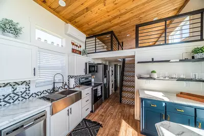 interior of a tiny home at Firefly Resort in Fredericksburg
